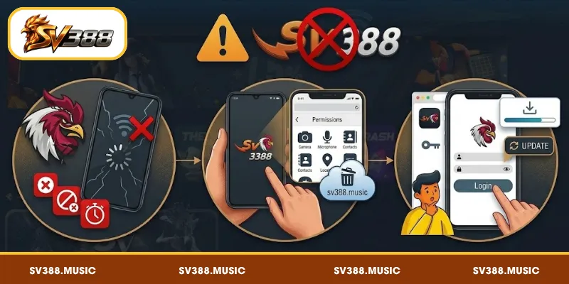 Lỗi app SV388 thường gặp và cách khắc phục