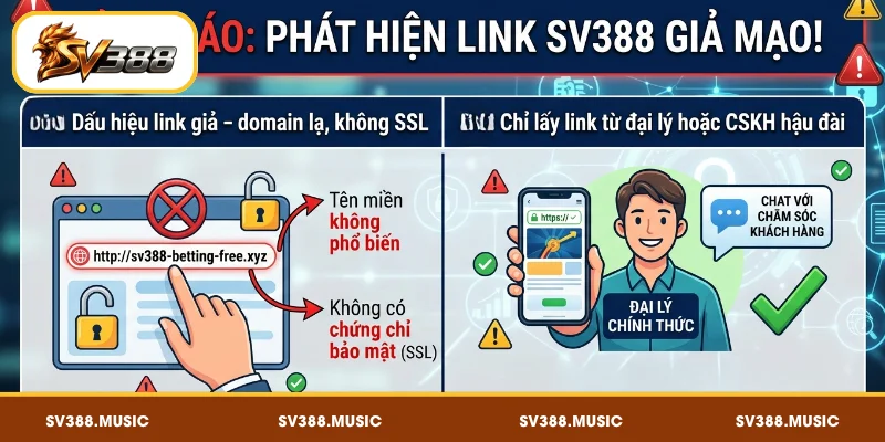 Hội viên cần chú ý cảnh báo link SV388 giả mạo
